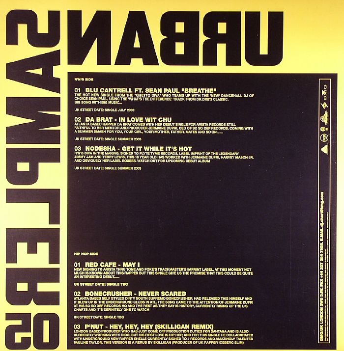 BLU CANTRELL/DA BRAT/NODESHA/RED CAFE/BONECRUSHER/P NUT - BMG Urban Sampler 05