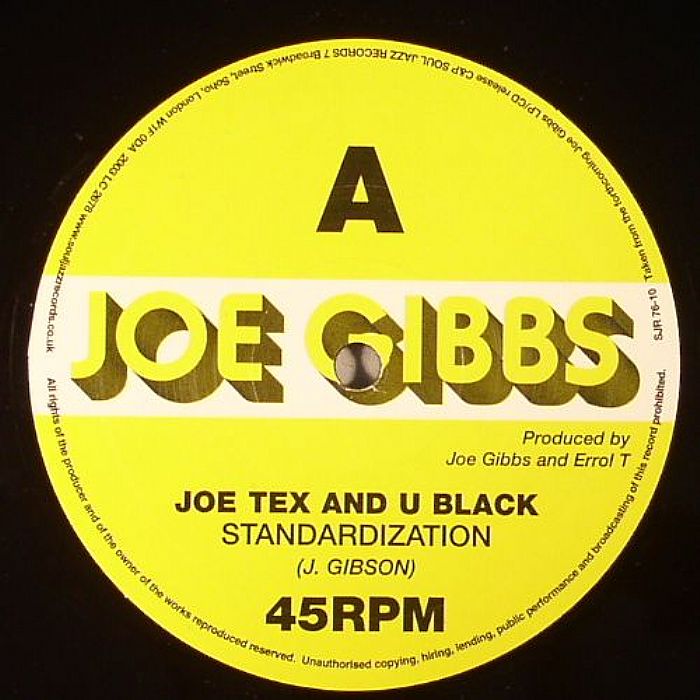 JOE GIBBS PRODUCTIONS - Standardization