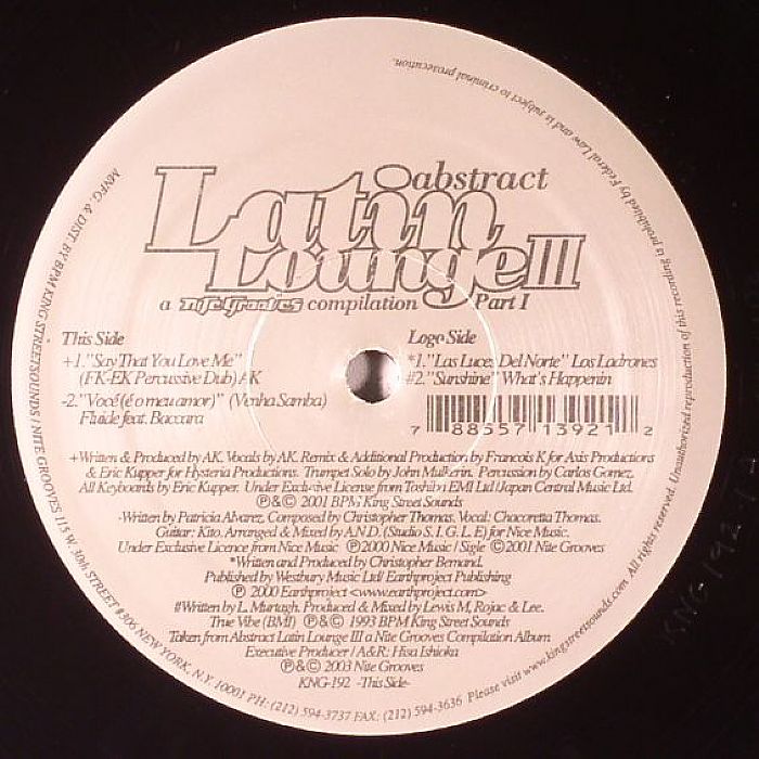 AK/FLUIDE feat BACCARA/LOS LADRONES/WHAT'S HAPPENIN' - Abstract Latin Lounge III (Sampler Part 1)