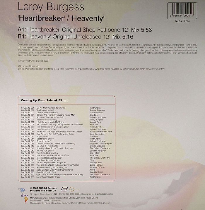 BURGESS, Leroy - Heartbreaker