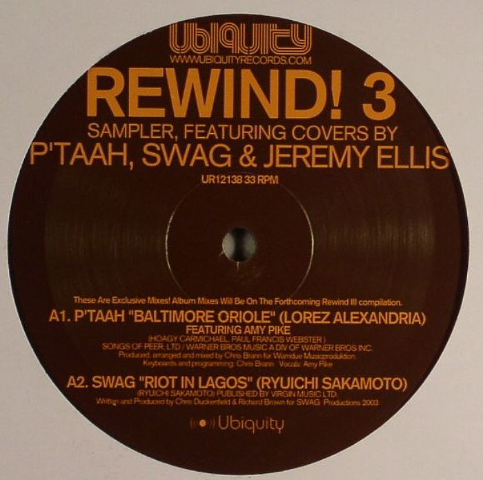 P TAAH/SWAG/JEREMY ELLIS - Rewind! 3 (Sampler)