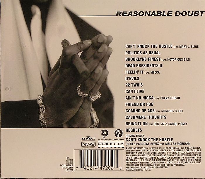 JAY Z Reasonable Doubt CD At Juno Records.