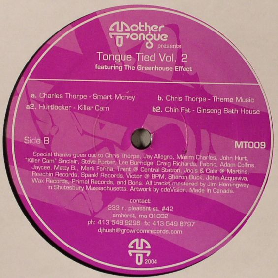 Charles Thorpe | Hurtlocker | Chris Thorpe | Chin Fat – The Tongue Tied EP (Volume 2) vinyl cover