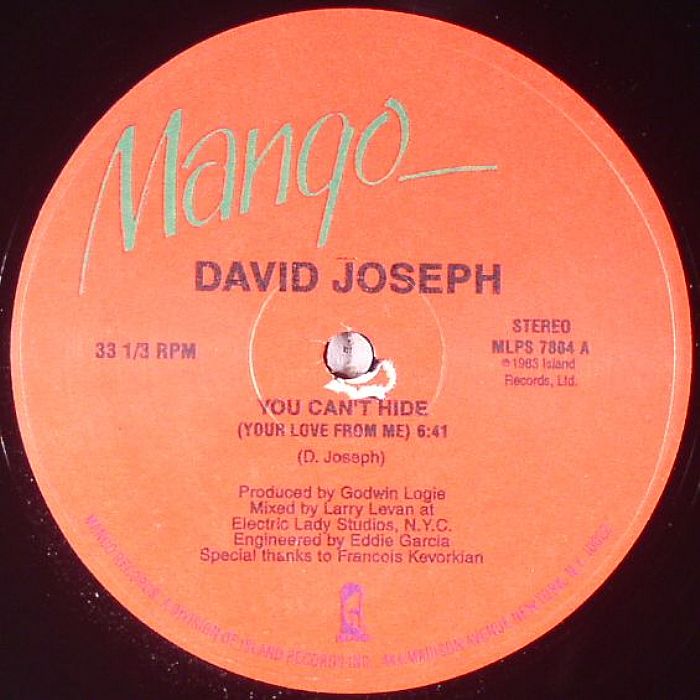 JOSEPH, David - You Can't Hide (Your Love From Me)