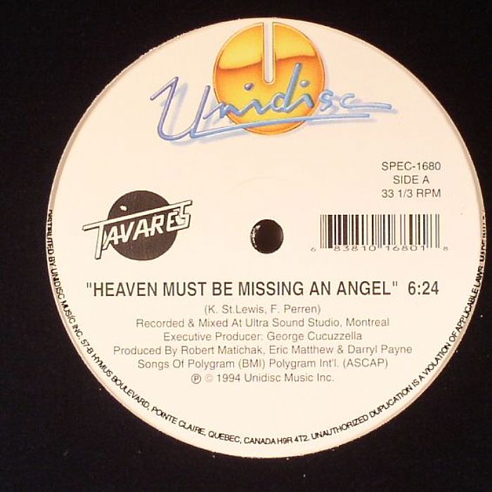 TAVARES - Heaven Must Be Missing An Angel