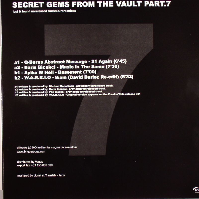 Q BURNS ABSTRACT MESSAGE/BARIS BICKAKCI/SPIKE W HELL/WARRIO - Secret Gems From Da Vault Part 7