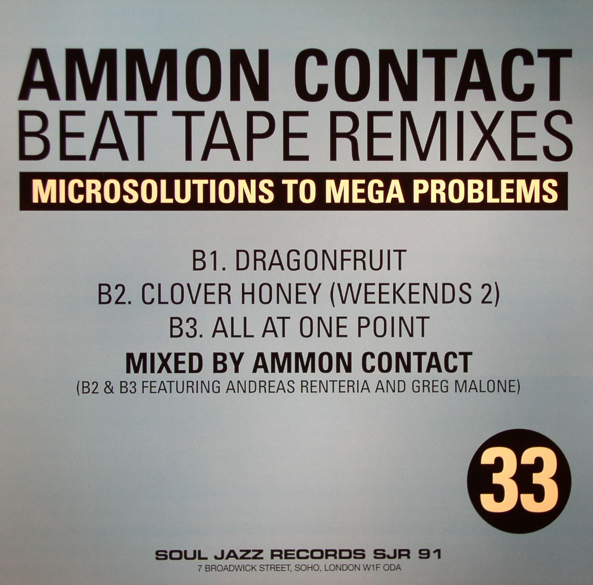 AMMON CONTACT - Beat Tape Remixes: Microsolutions To Mega Problems