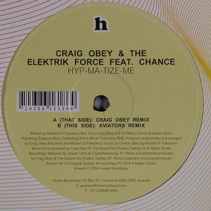 OBEY, Craig & THE ELEKTRIK FORCE feat CHANCE - Hyp Ma Tize Me