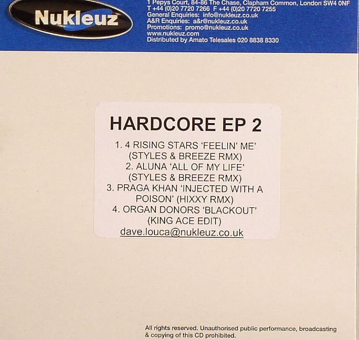 4 RISING STARS/ALUNA/PRAGA KHAN/ORGAN DONORS - Hardcore EP 2