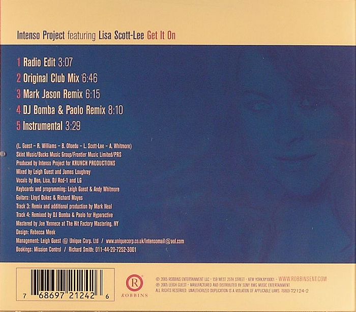 Intenso Project Feat Lisa Scott Lee Get It On