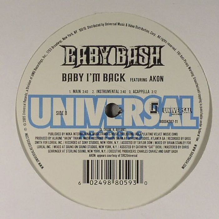 BABY BASH Baby I m Back Vinyl at Juno Records.
