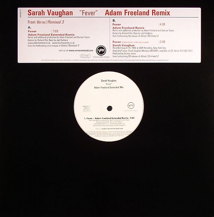 VAUGHAN, Sarah - Fever (Adam Freeland remixes)