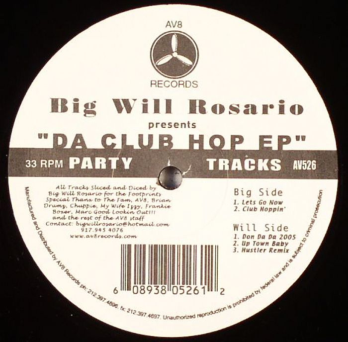 BIG WILL ROSARIO - Da Club Hop EP