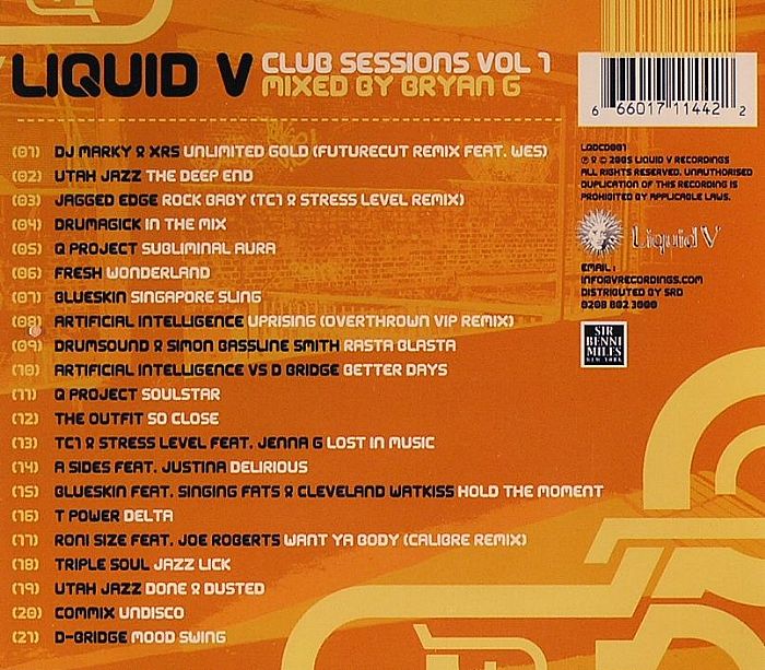 BRYAN G/VARIOUS feat MC 2 SHY - Liquid V Club Sessions Vol 1