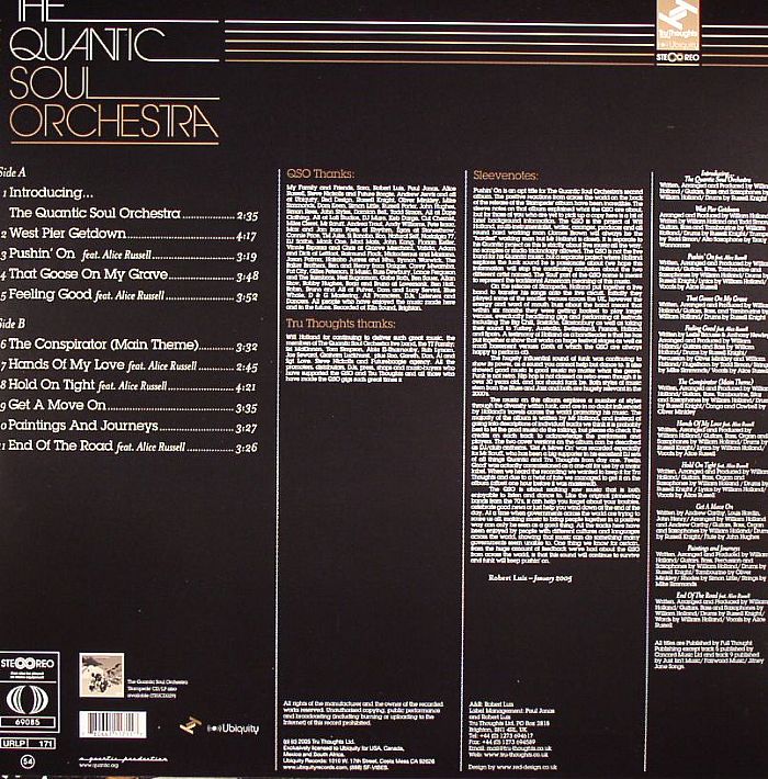 QUANTIC SOUL ORCHESTRA, The - Pushin On