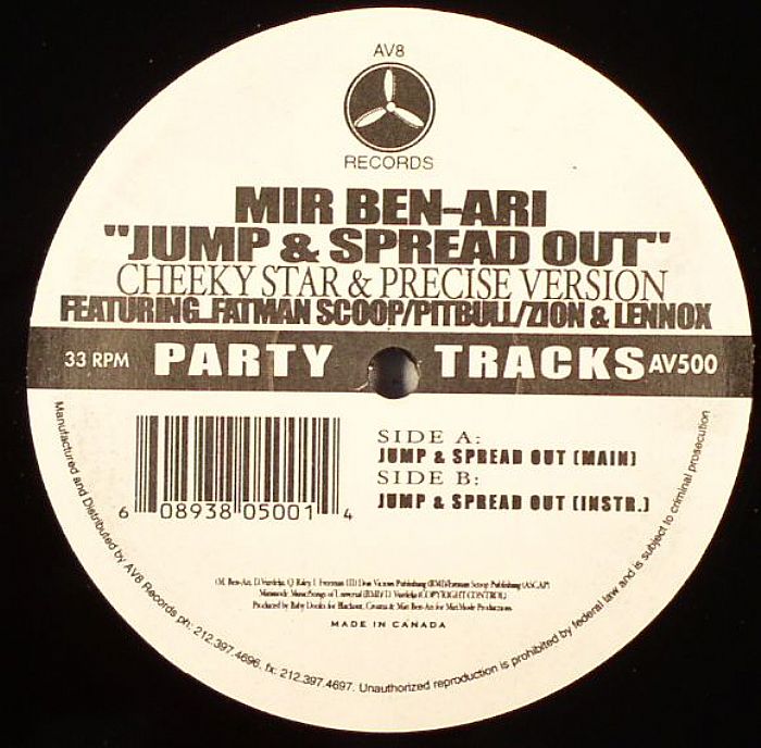 BEN ARI, Miri feat CHEEKY STAR/PRECISE VERSION/ZION/LENNOX/PITBULL & FATMAN SCOOP - Jump & Spread Out