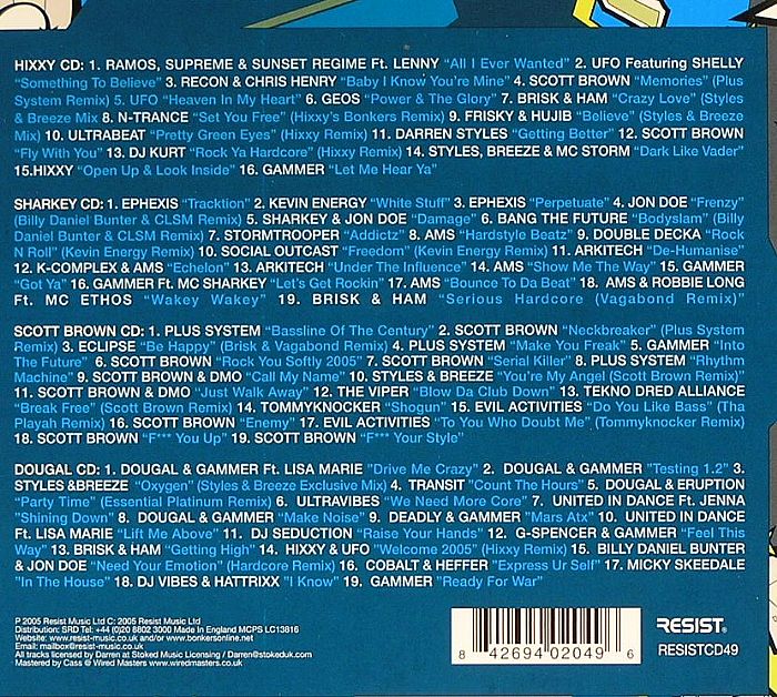 HIXXY/SHARKEY/SCOTT BROWN/DOUGAL/VARIOUS - Bonkers 14: Hardcore Strikes Back