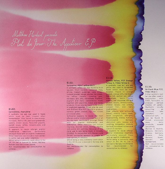 Matthew Herbert – Plat Du Jour: The Appetiser EP vinyl cover