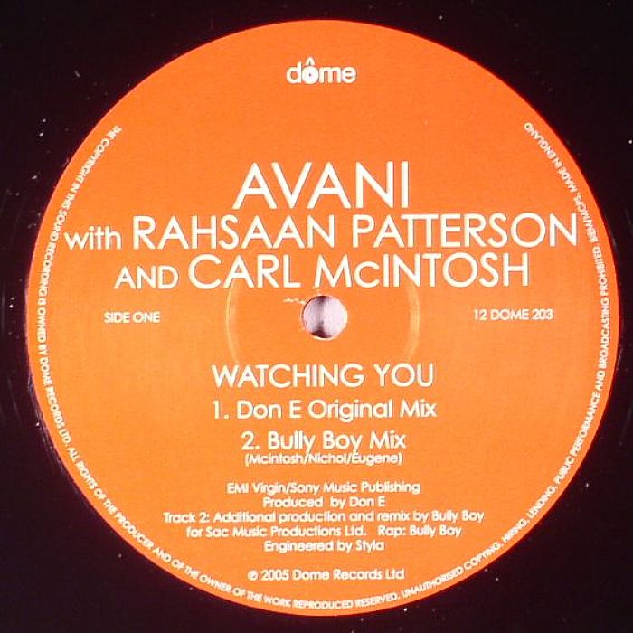 AVANI/RAHSAAN PATTERSON/CARL MCINTOSH - Watching You
