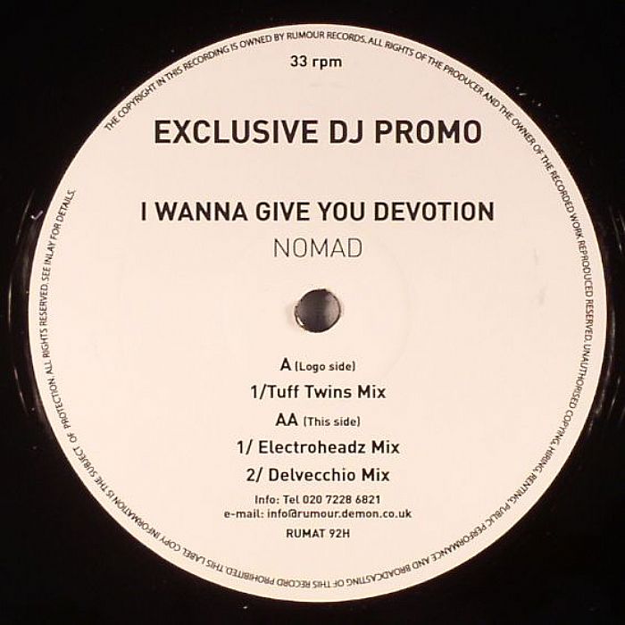 Nomad - (I Wanna Give You) Devotion The Remixes Nomad - (I Wanna Give You) Devotion The Remixes