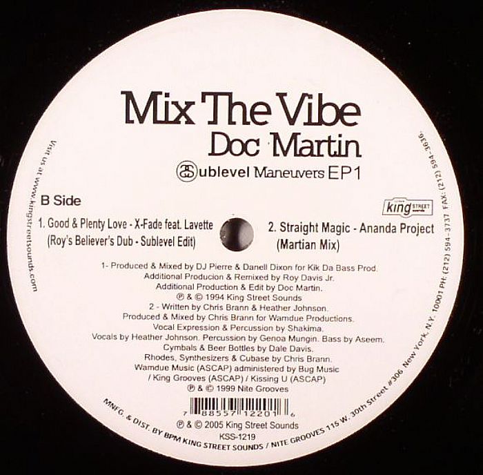 BLAZE/X-FADE feat LAVETTE/ANANDA PROJECT - Doc Martin Presents: Mix The Vibe - Sublevel Maneuvers EP 1 (sampler)
