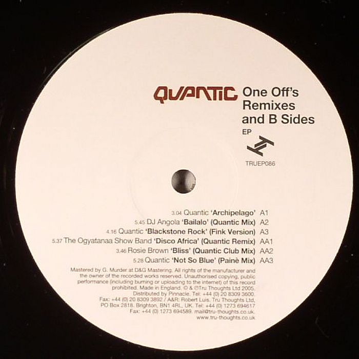 QUANTIC - One Off's Remixes & B Sides