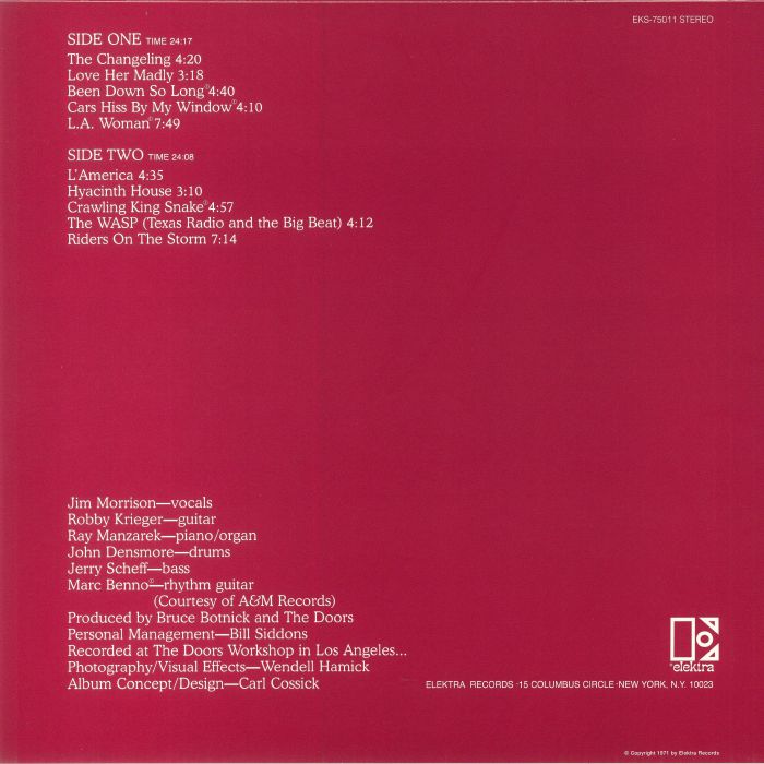 The DOORS LA Woman vinyl at Juno Records.