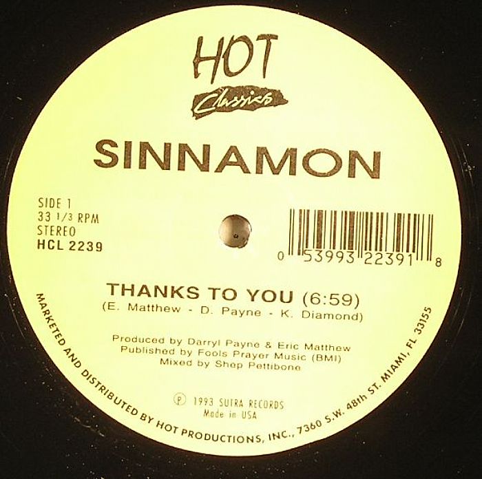SINNAMON/KINKY FOXY - Thanks To You
