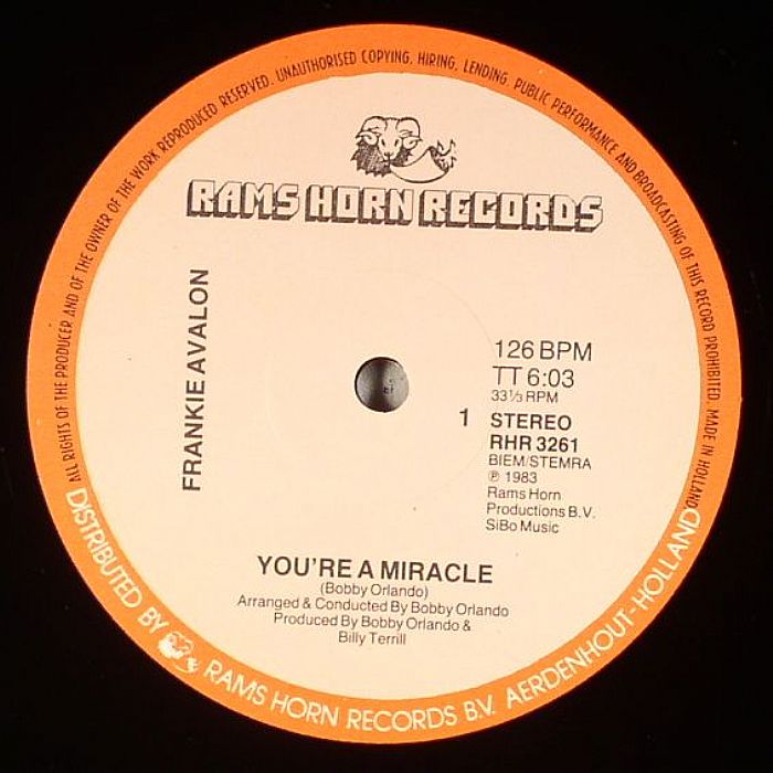 AVALON, Frankie - You're A Miracle