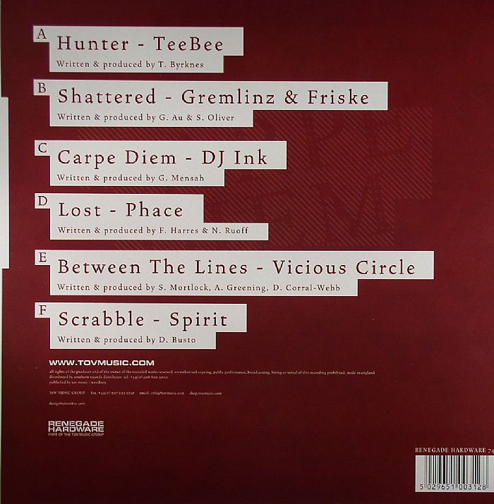 TEEBEE/GREMLINZ/FRISKE/INK/PHACE/VICIOUS CIRCLE/SPIRIT - Carpe Diem LP Part 1 - Abysuss