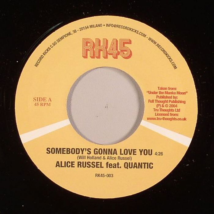 RUSSELL, Alice feat QUANTIC/THE JAMES TAYLOR QUARTET - Somebody's Gonna Love You