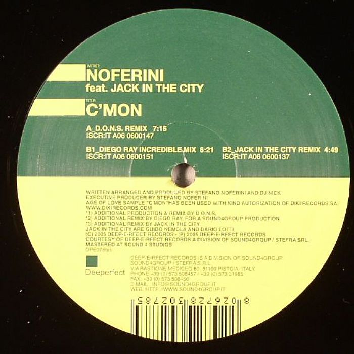 NORERINI, Stefano feat JACK IN THE CITY - C'mon (remixes)