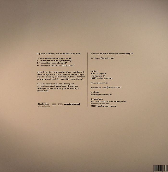 DAPAYK & PADBERG - Close Up (remixes)