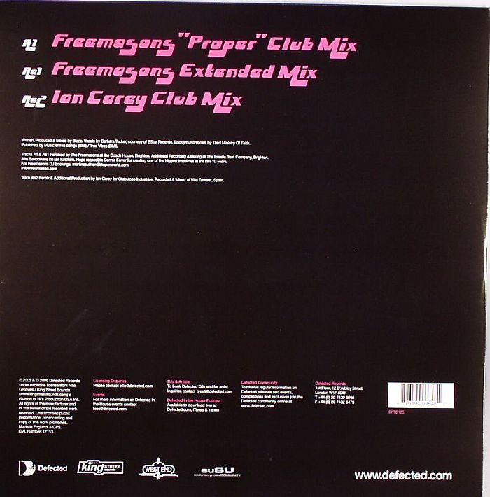 BLAZE feat BARBARA TUCKER - Most Precious Love (Freemasons mixes)