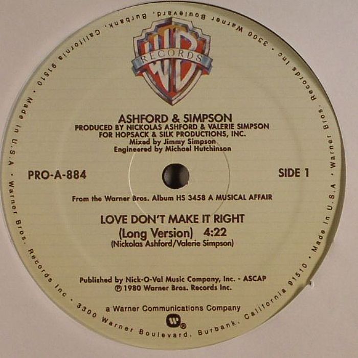 ASHFORD & SIMPSON - Love Don't Make It Right