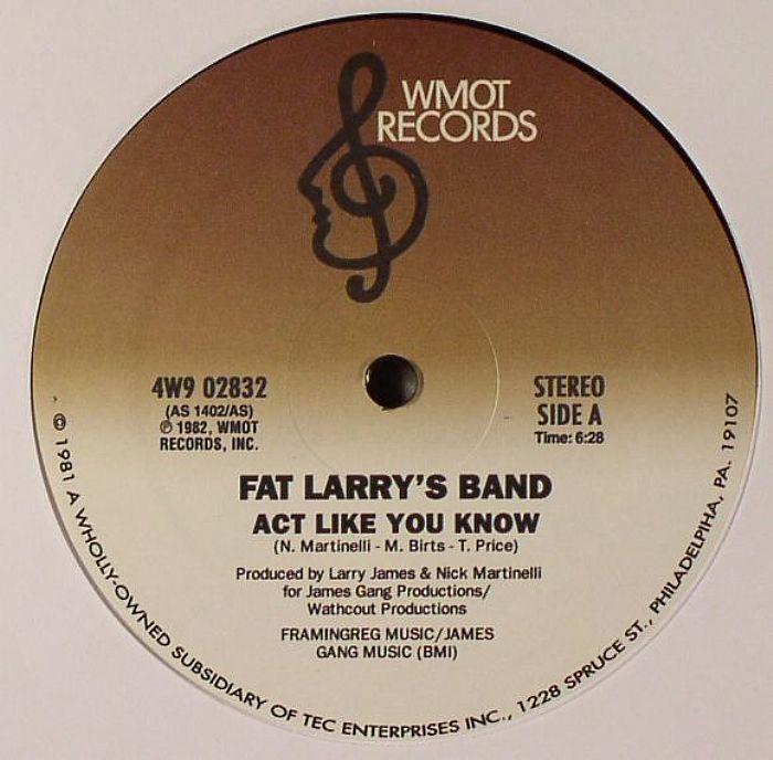 FAT LARRYS BAND - Act Like You Know