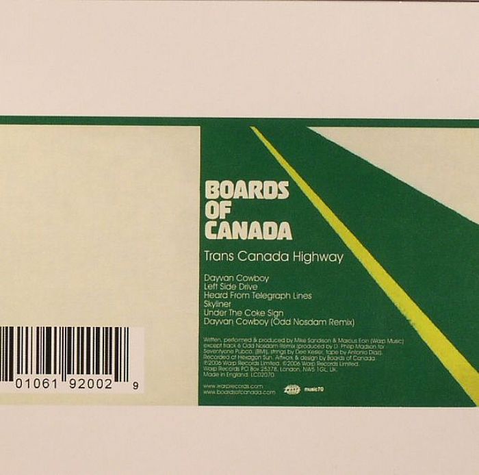 BOARDS OF CANADA Trans Canada Highway CD at Juno Records.