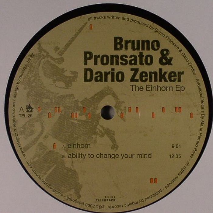 PRONSATO, Bruno & DARIO ZENKER - The Einhorn EP