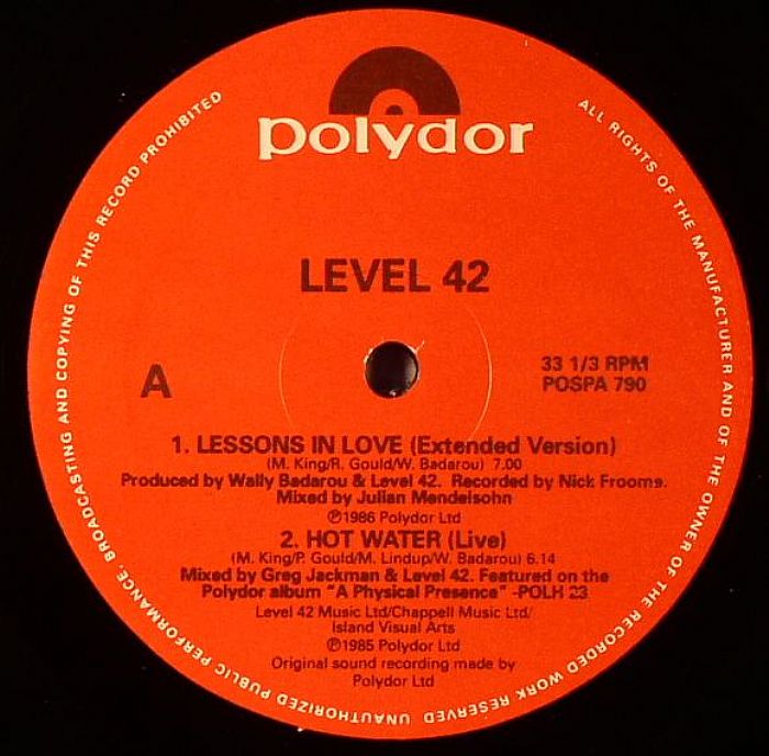 format chart fusion number Juno LEVEL at Records. 42 vinyl Lessons In Love