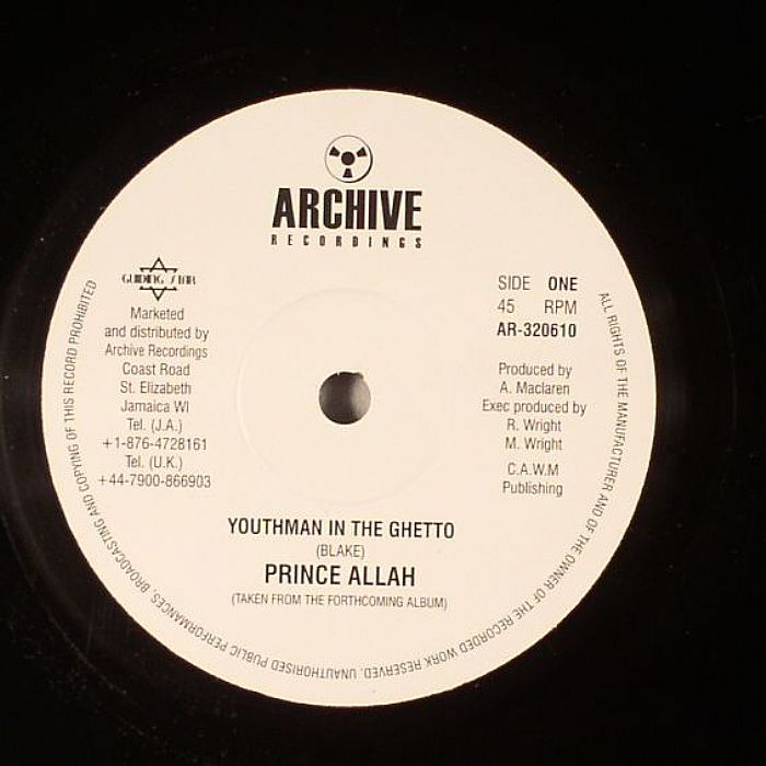 PRINCE ALLAH/SCIENTIST - Youthman In The Ghetto