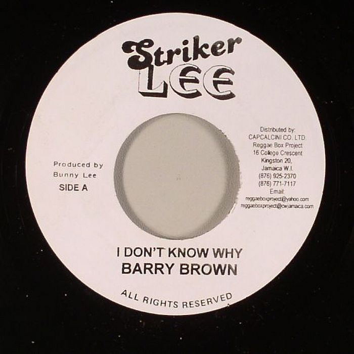 BROWN, Barry/THE AGGROVATORS - I Don't Know Why