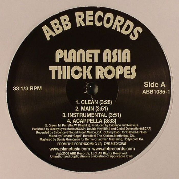 PLANET ASIA - Thick Ropes