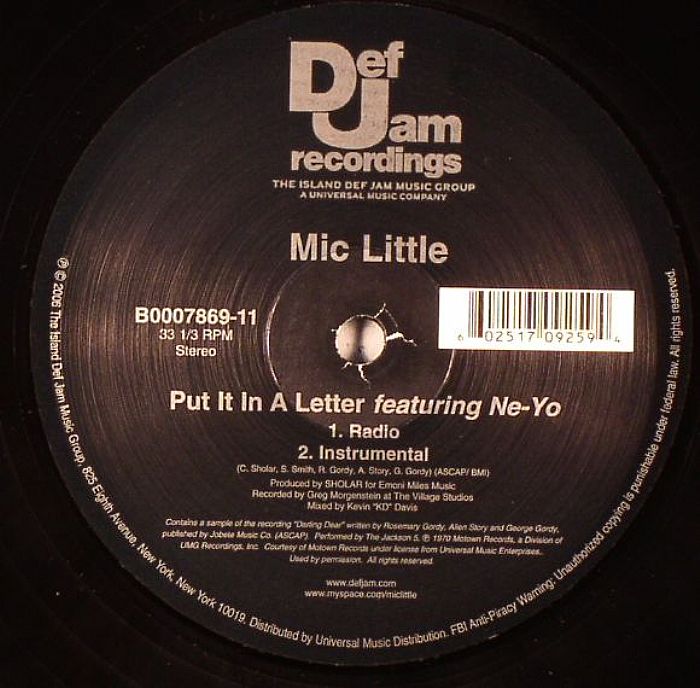 MIC LITTLE feat NE YO - Put It In A Letter