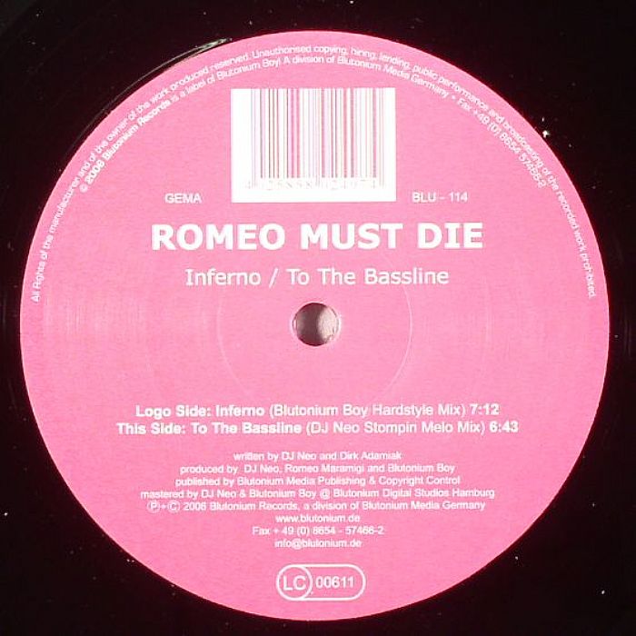 BLUTONIUM BOY presents ROMEO MUST DIE - Inferno