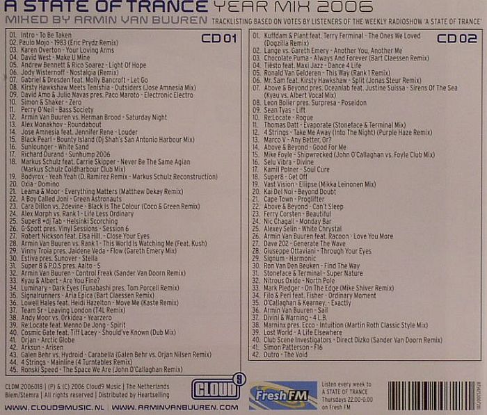 VAN BUUREN, Armin/VARIOUS - A State Of Trance: Year Mix 2006