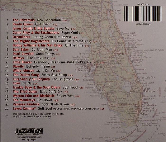JAZZMAN GERALD/MALCOLM CATTO/VARIOUS - Florida Funk (Funk 45s From The Alligator State: 21 Rare & Unreleased Cuts)