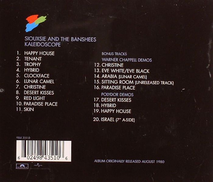 SIOUXSIE & THE BANSHEES - Kaleidoscope (Digitally Remastered With Bonus Tracks)