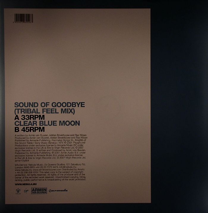 VAN BUUREN, Armin - Sound Of Goodbye