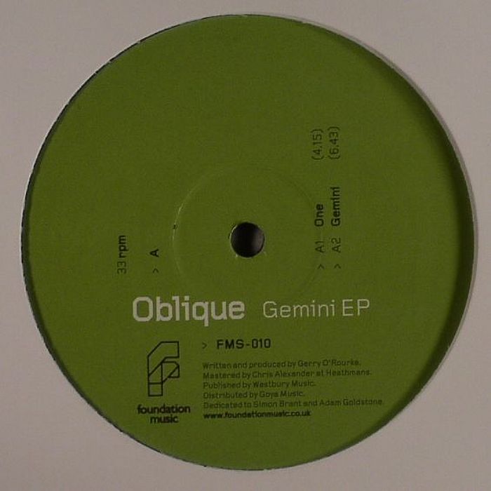 OBLIQUE - Gemini EP