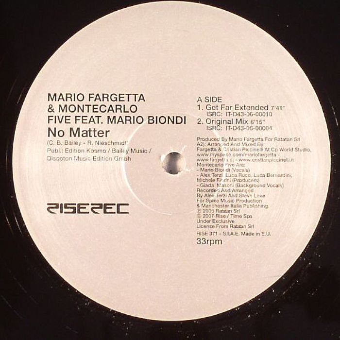FARGETTA, Mario/MONTECARLO FIVE feat MARIO BIONDI - No Matter